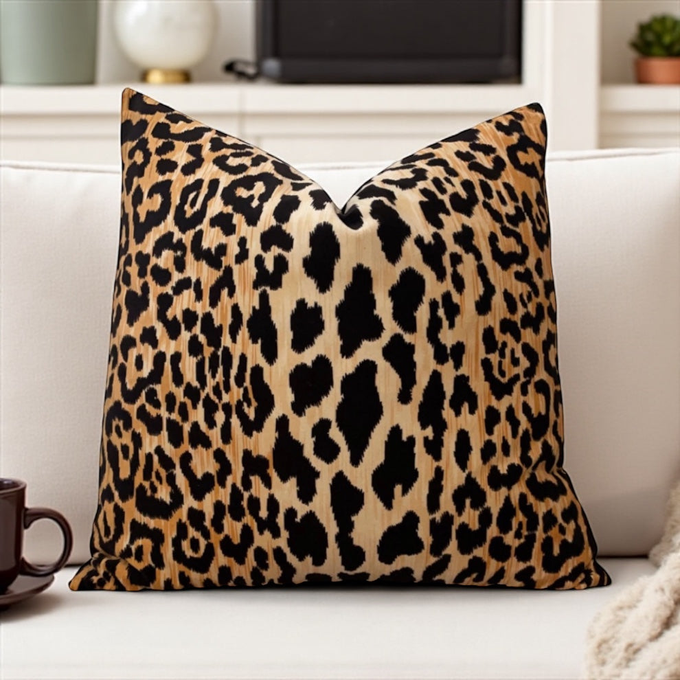 Leopard Velvet Pillow Cover