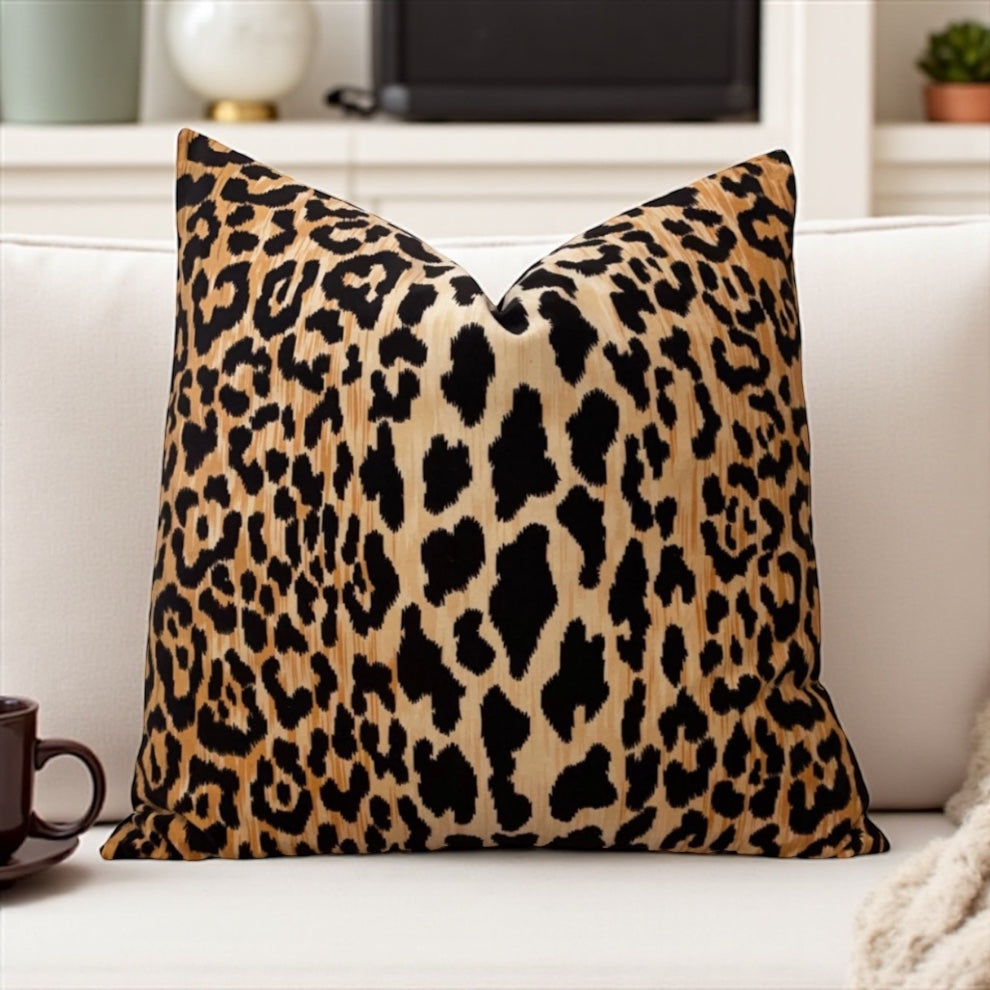 Leopard Velvet Pillow Cover