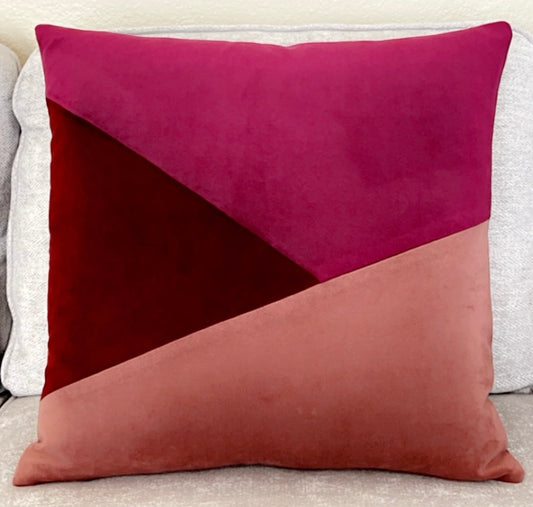 Blush Pink Velvet Throw Pillow Cover