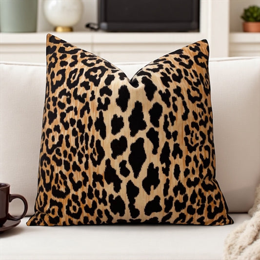 Leopard Velvet Pillow Cover