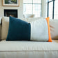 Midnight Blue Velvet Lumbar Throw Pillow Cover
