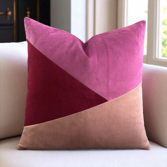 Magenta Velvet Throw Pillow Cover