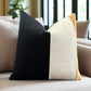 Black Cream and Gold Luxe Velvet Throw Pillow Cover