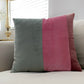 Bubble Gum Pink and Moss Green Velvet Throw Pillow Cover