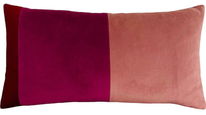 Blush Pink Velvet Lumbar Throw Pillow Cover
