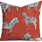 Africana Flame Zebra Pillow Cover
