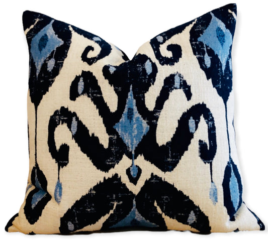 Indigo Ikat pillow